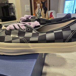 Vans Premium Authentic Reissue 44 LX Checkerboard Gray / Black VN000D5KEST Sz 10